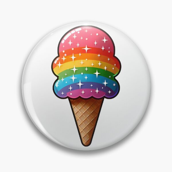 Item preview, Rainbow Ice Cream – Colorful Soft Serve Dessert Illustration with Kawaii Aesthetic designed and sold by BobaBunny76.