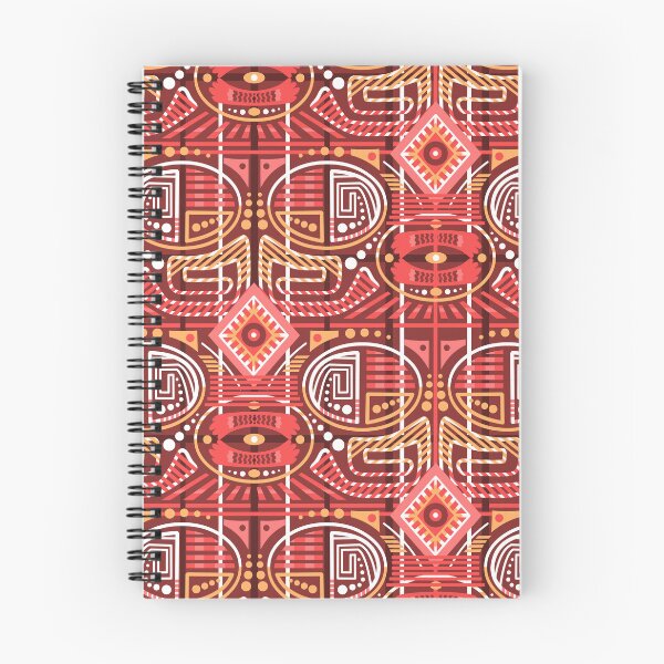 Item preview, Bold Ethnic Geometric Pattern – Red Tribal Seamless Design designed and sold by Skryp-art.