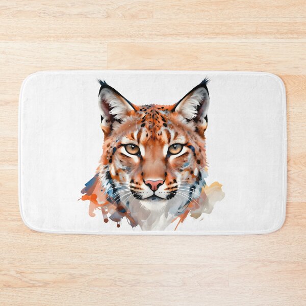 Item preview, Colorful watercolor abstract lynx head designed and sold by Ar0undTheW0rld.