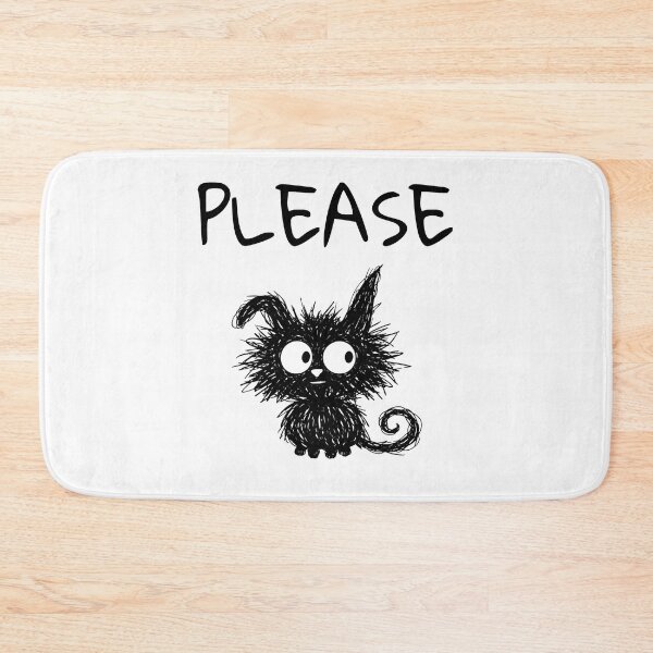 Item preview, Funny Black Cat – Please Mood | Doodle Cat Meme designed and sold by moodiecatshop.