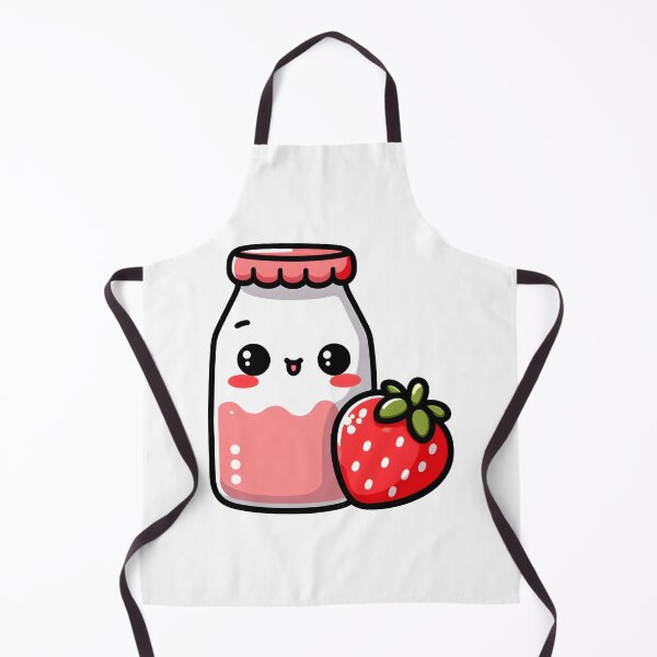 Item preview, Cute Strawberry Milk – Adorable Kawaii Drink Illustration designed and sold by BobaBunny76.