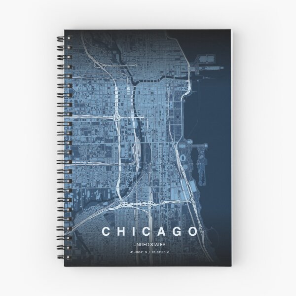 Item preview, Chicago, United States - City Map (Blueprint) designed and sold by Fish4Maps.
