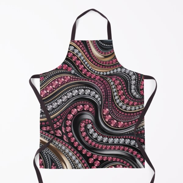 Item preview, Maximalist Bohemian Rose Gold Silver Pink Burgundy Swirls designed and sold by LEILA ART SPACE.