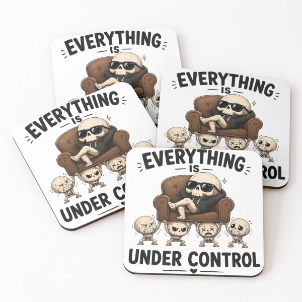 Item preview, Everything Is Under Control Chill Skeleton Art Streetwear Style Skeleton Chilling In Sunglasses Art designed and sold by LOLKart.