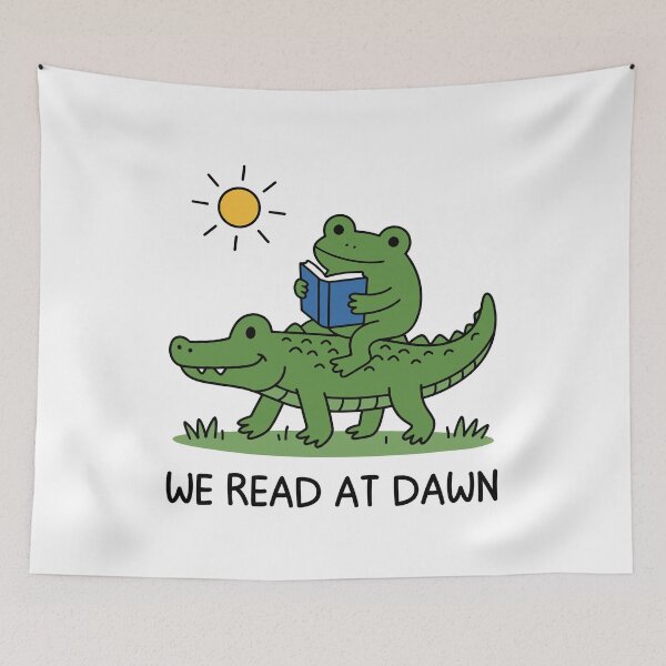 Item preview, We Test At Dawn Frog Funny Literature Teacher designed and sold by gunaone-design.