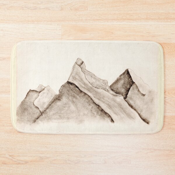 Item preview, Minimalist Mountain Range Hand-Drawn Charcoal Sketch designed and sold by artcloset-omkar.