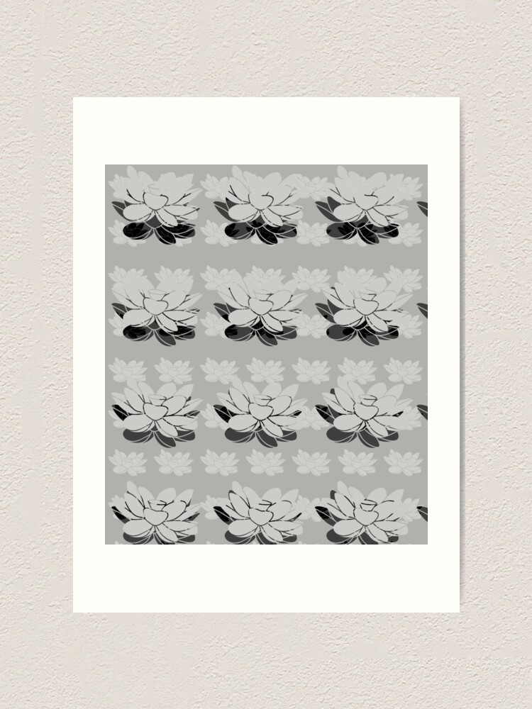 Alternate view of Lily gray value Art Print
