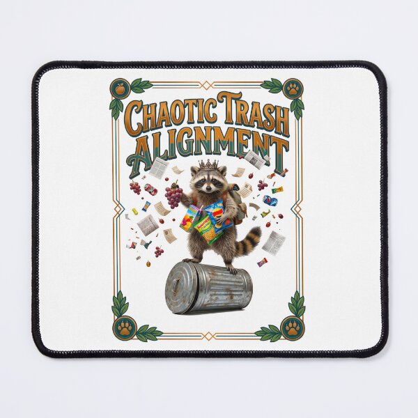 Item preview, Raccoon Eating Chips Chaotic Trash Alignment designed and sold by TeeARTHY.