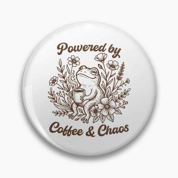 Item preview, Powered By Coffee and Chaos Funny Frog Coffee Lover designed and sold by gunaone-design.