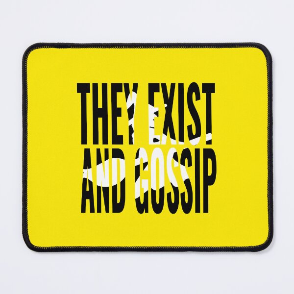 Item preview, They Exist and Gossip" – Bold Yellow Graphic Tee designed and sold by JR78.