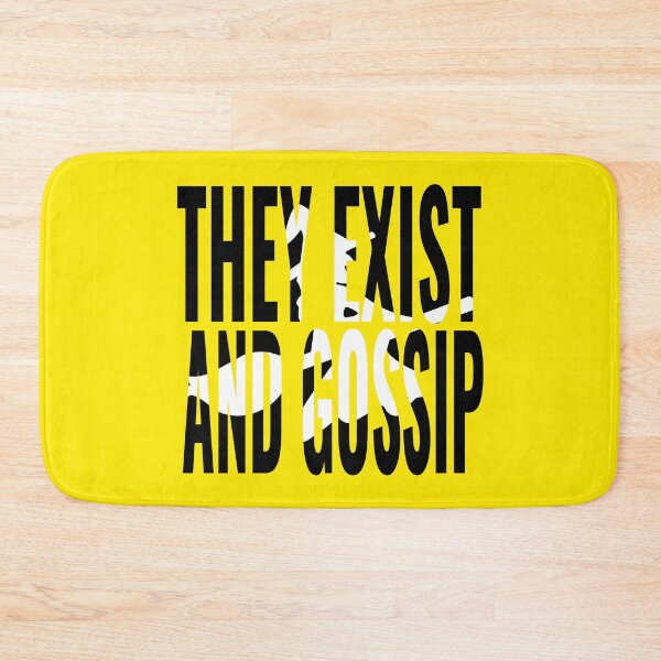 Item preview, They Exist and Gossip" – Bold Yellow Graphic Tee designed and sold by JR78.