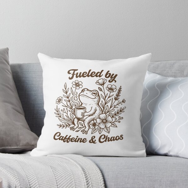 Item preview, Fueled by Caffeine and Chaos Funny Frog Coffee Lover designed and sold by gunaone-design.