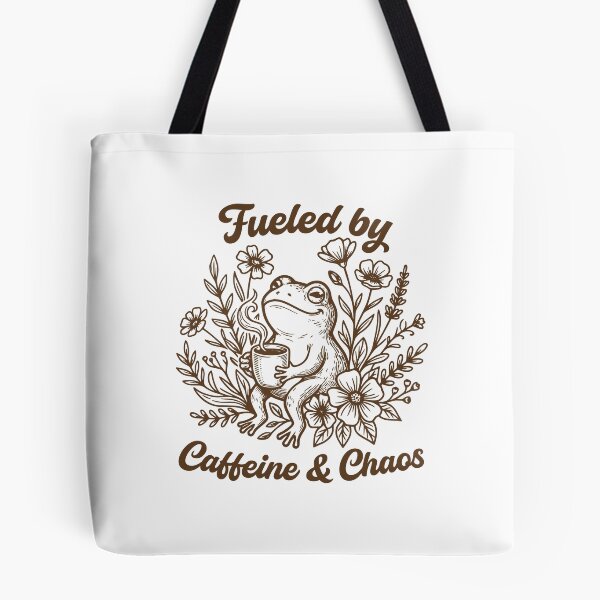 Item preview, Fueled by Caffeine and Chaos Funny Frog Coffee Lover designed and sold by gunaone-design.