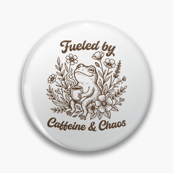 Item preview, Fueled by Caffeine and Chaos Funny Frog Coffee Lover designed and sold by gunaone-design.