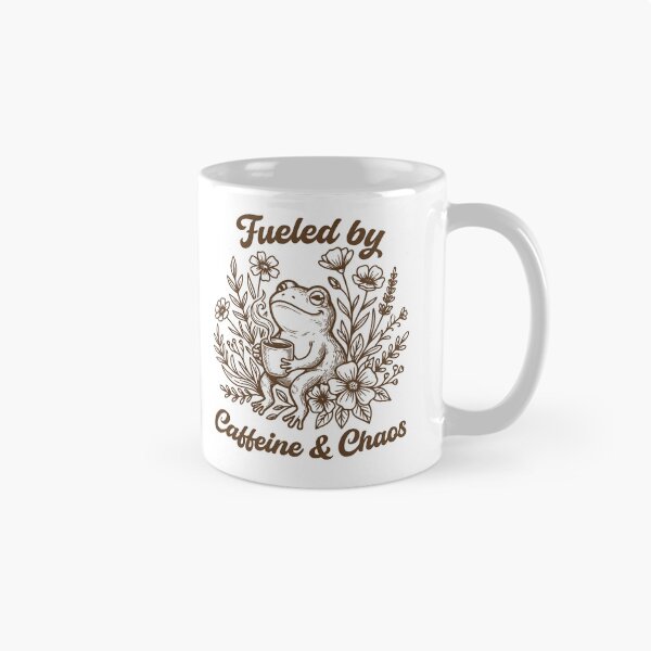 Item preview, Fueled by Caffeine and Chaos Funny Frog Coffee Lover designed and sold by gunaone-design.