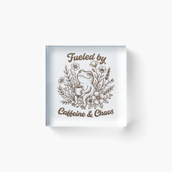 Item preview, Fueled by Caffeine and Chaos Funny Frog Coffee Lover designed and sold by gunaone-design.