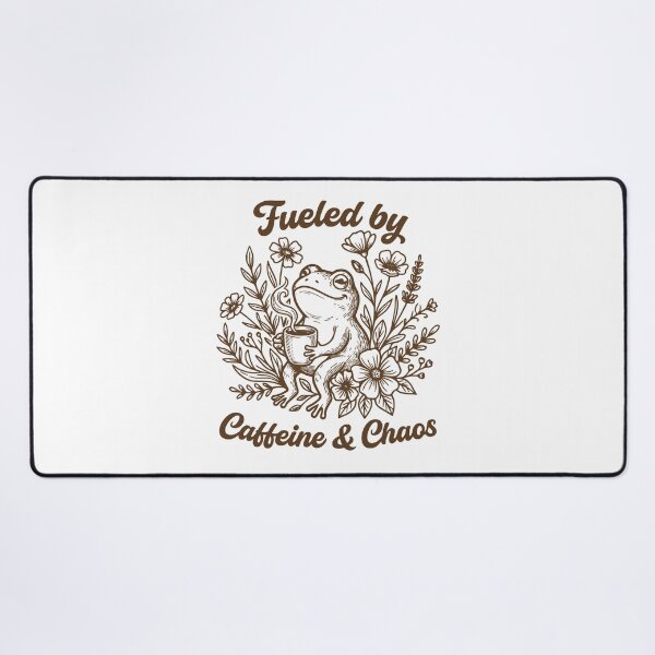 Item preview, Fueled by Caffeine and Chaos Funny Frog Coffee Lover designed and sold by gunaone-design.