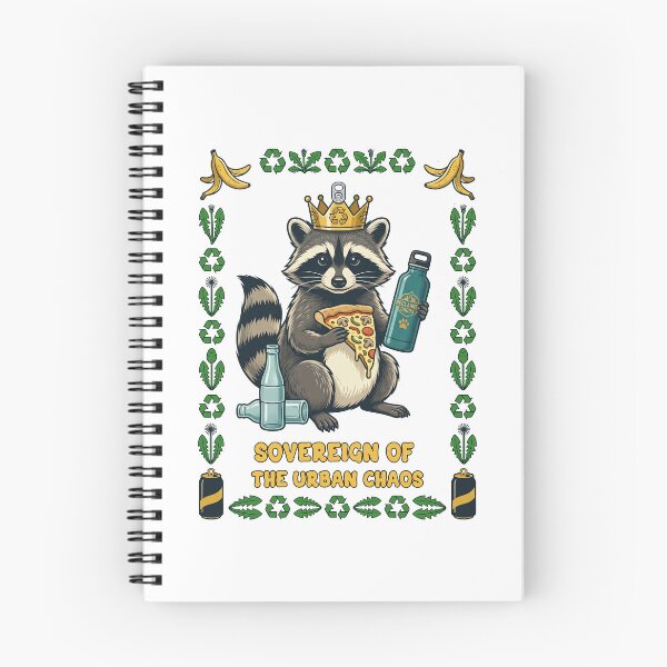 Item preview, Raccoon King Eating Pizza Trash Sovereign designed and sold by TeeARTHY.