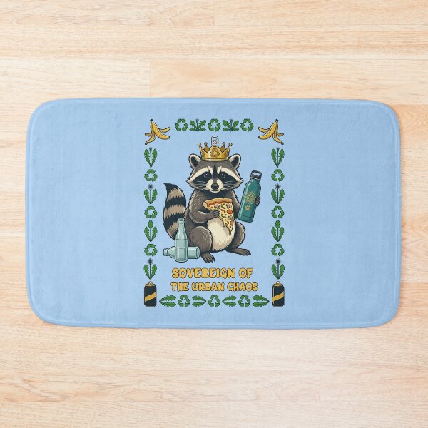 Item preview, Raccoon King Eating Pizza Trash Sovereign designed and sold by TeeARTHY.