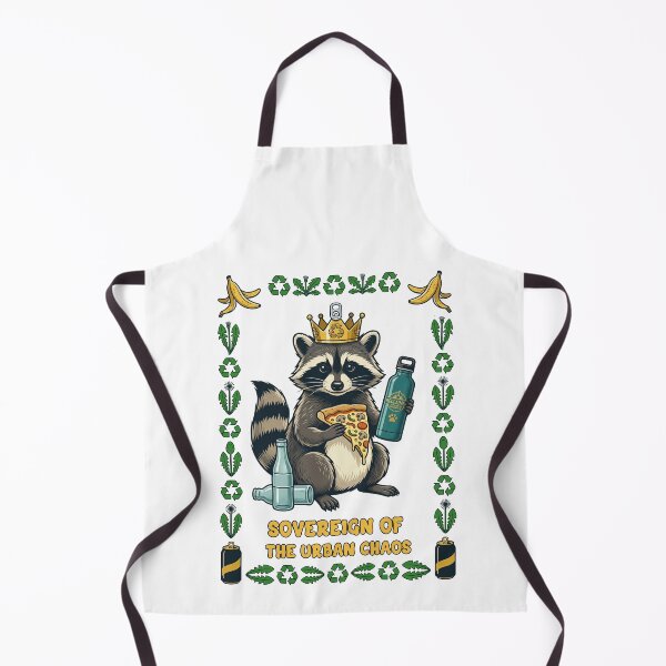 Item preview, Raccoon King Eating Pizza Trash Sovereign designed and sold by TeeARTHY.