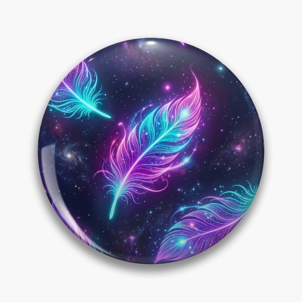 Item preview, Glowing Neon Magical Feathers Space Pattern designed and sold by TheCuriousPawn.