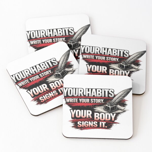 Item preview, Your Habits Write Your Story. Your Future Signs It. Motivational Quill Quote designed and sold by Oraibi.