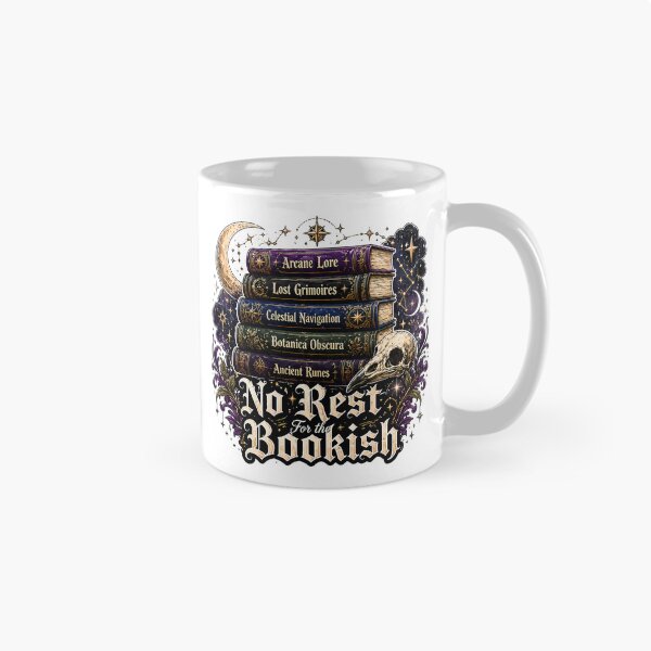 Item preview, No Rest For the Bookish Dark Academia | Mystical Books & Raven Skull designed and sold by chattsuede.