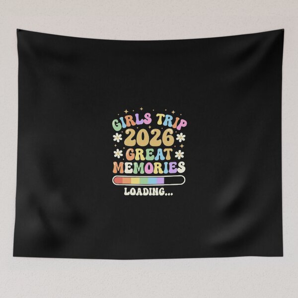 Item preview, Girls Trip 2026 Loading - Retro Groovy Vacation Group designed and sold by trendnest_shop.