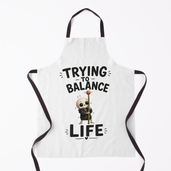 Item preview, Trying to Balance Life: Cute Tired Skeleton Staff Balancing Act designed and sold by LOLKart.