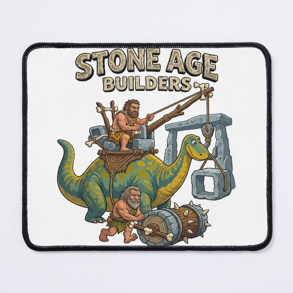 Item preview, Stone Age Builders Dinosaur Crane Construction designed and sold by TeeARTHY.
