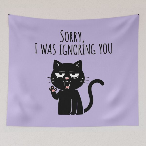 Item preview, Sarcastic Ignorant Black Cat designed and sold by UrbanPrts.
