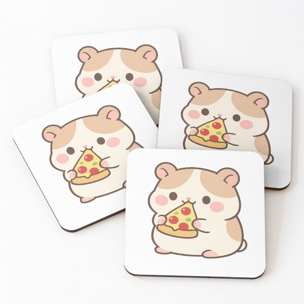 Item preview, Kawaii Hamster Eating Pizza Cute designed and sold by Owcomm.