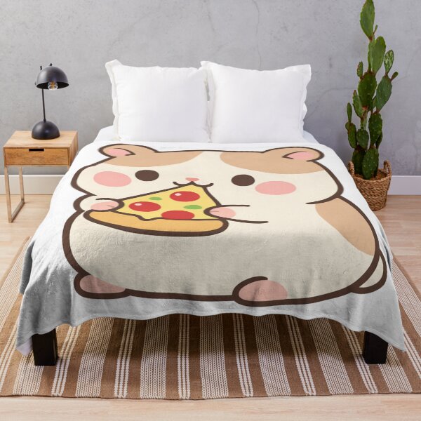 Item preview, Kawaii Hamster Eating Pizza Cute designed and sold by Owcomm.