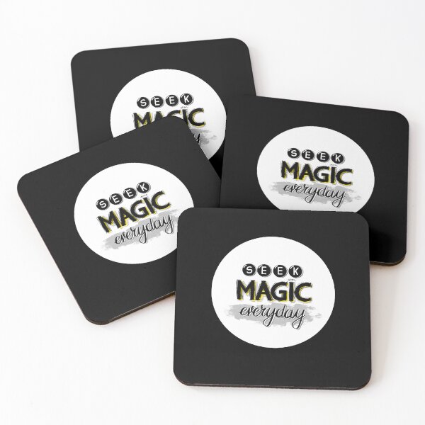 Item preview, Seek Magic Everyday | Black Edition | Motivational saying designed and sold by petraholzknecht.