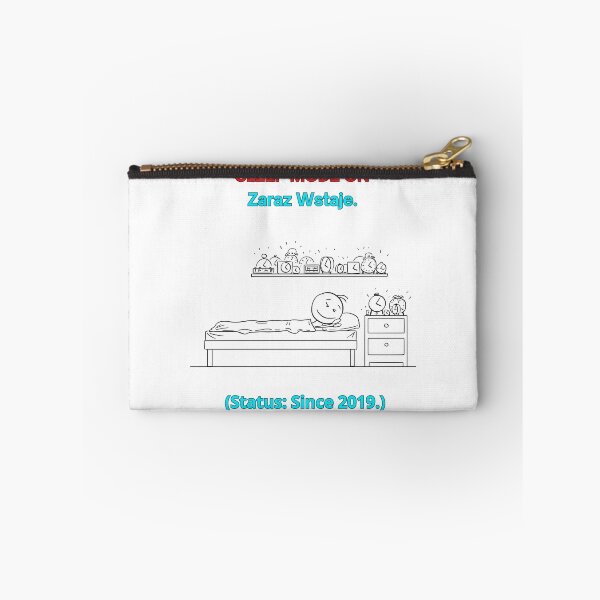 Item preview, White SLEEP MODE ON Zaraz Wstaje - Funny Polinglish Polish Humor Alarm Clock Gift designed and sold by VibePolinglish.