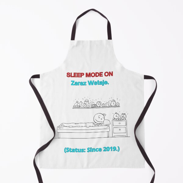 Item preview, White SLEEP MODE ON Zaraz Wstaje - Funny Polinglish Polish Humor Alarm Clock Gift designed and sold by VibePolinglish.