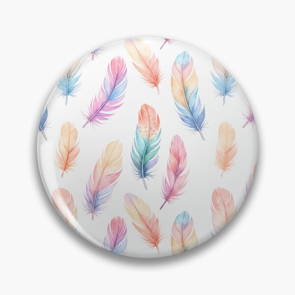 Item preview, Delicate Pastel Watercolor Feathers Boho Pattern designed and sold by TheCuriousPawn.