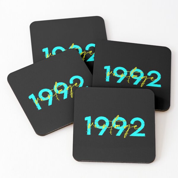 Item preview, 1992 Vintage 34th Birthday Retro Turquoise Yellow designed and sold by AstronautMerch.