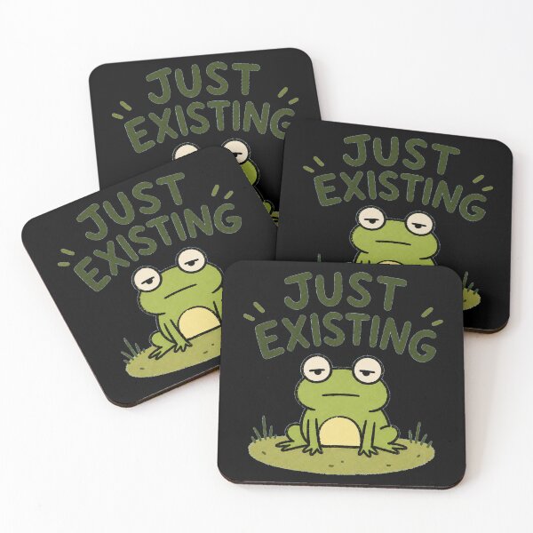 Item preview, Just Existing Frog Low Energy Meme designed and sold by LOL-N-LIFESTYLE.