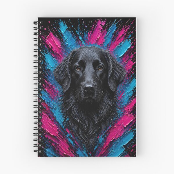 Item preview, Flat Coated Retriever Color Explosion Dog Art designed and sold by Vista Atelier.