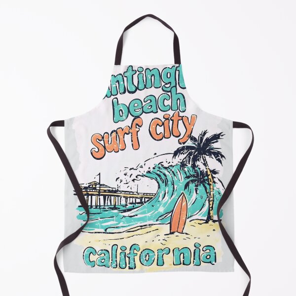 Item preview, Huntington Beach Surf City California Retro Beach Wave designed and sold by HowToCanadian.