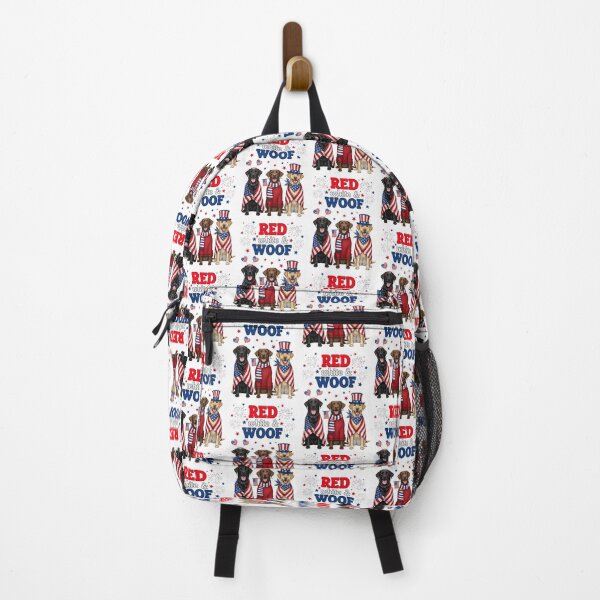 Item preview, Labradors Wearing Patriotic Flags Red White Woof designed and sold by TeeARTHY.