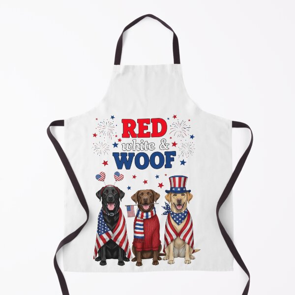 Item preview, Labradors Wearing Patriotic Flags Red White Woof designed and sold by TeeARTHY.