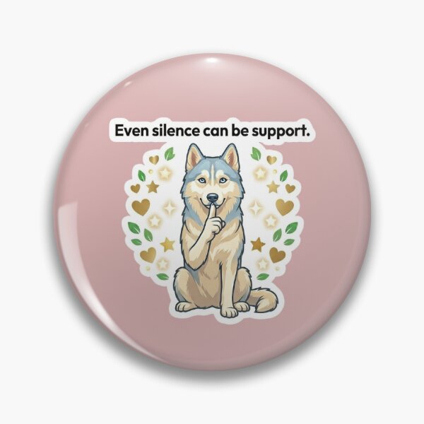 Item preview, Even silence can be support large husky apparel sticker designed and sold by wildbest.