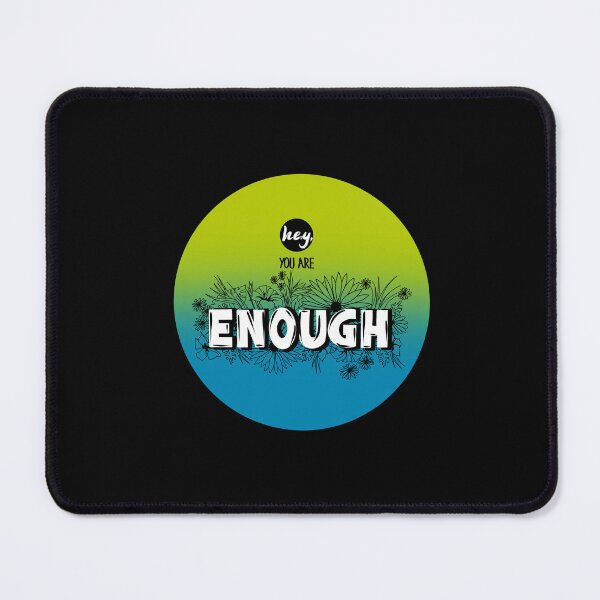 Item preview, You are enough – Button Design – Green Blue - motivational saying designed and sold by petraholzknecht.