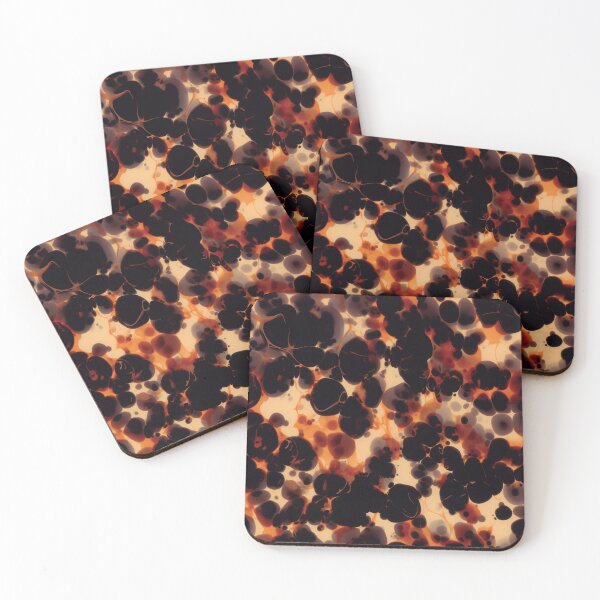 Item preview, Dark Tortoiseshell Pattern Amber Black Abstract designed and sold by trajeado14.