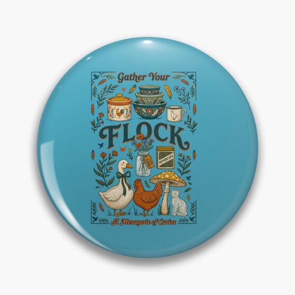 Item preview, Country Kitchen Birds and Pottery Gather Your Flock designed and sold by TeeARTHY.
