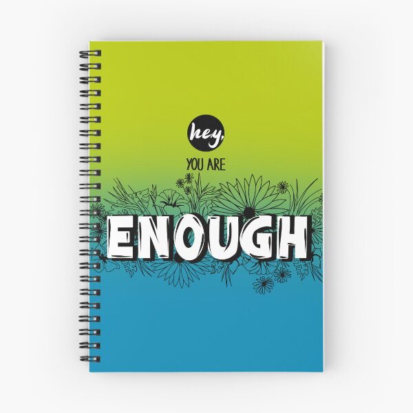 Item preview, Hey you are enough – Self love quote - Full Print – Green Blue designed and sold by petraholzknecht.