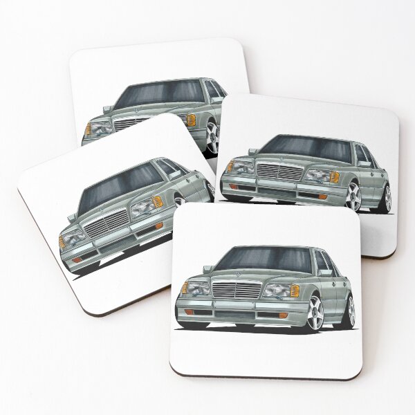 Item preview, Exclusive drawing legendary luxury modified classic gray car MB E500 W124 Sedan V8 M119 engine designed and sold by Cars23.