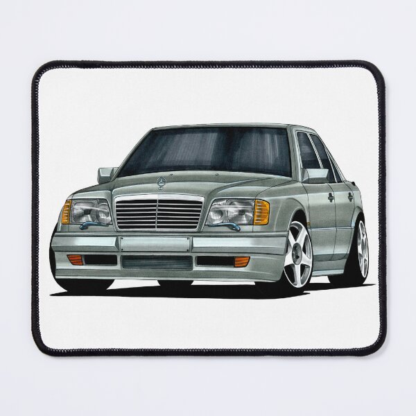 Item preview, Exclusive drawing legendary luxury modified classic gray car MB E500 W124 Sedan V8 M119 engine designed and sold by Cars23.